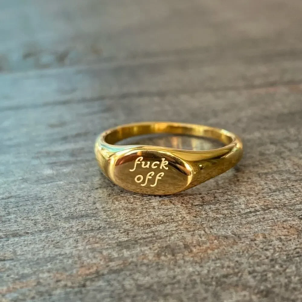 NEW F*ck Off Signet Ring